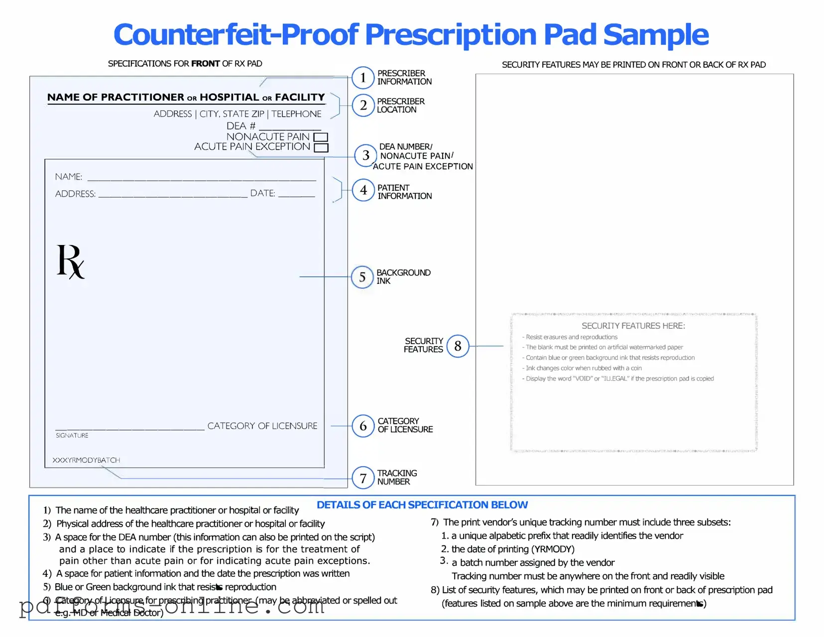 Blank Prescription Pad Template