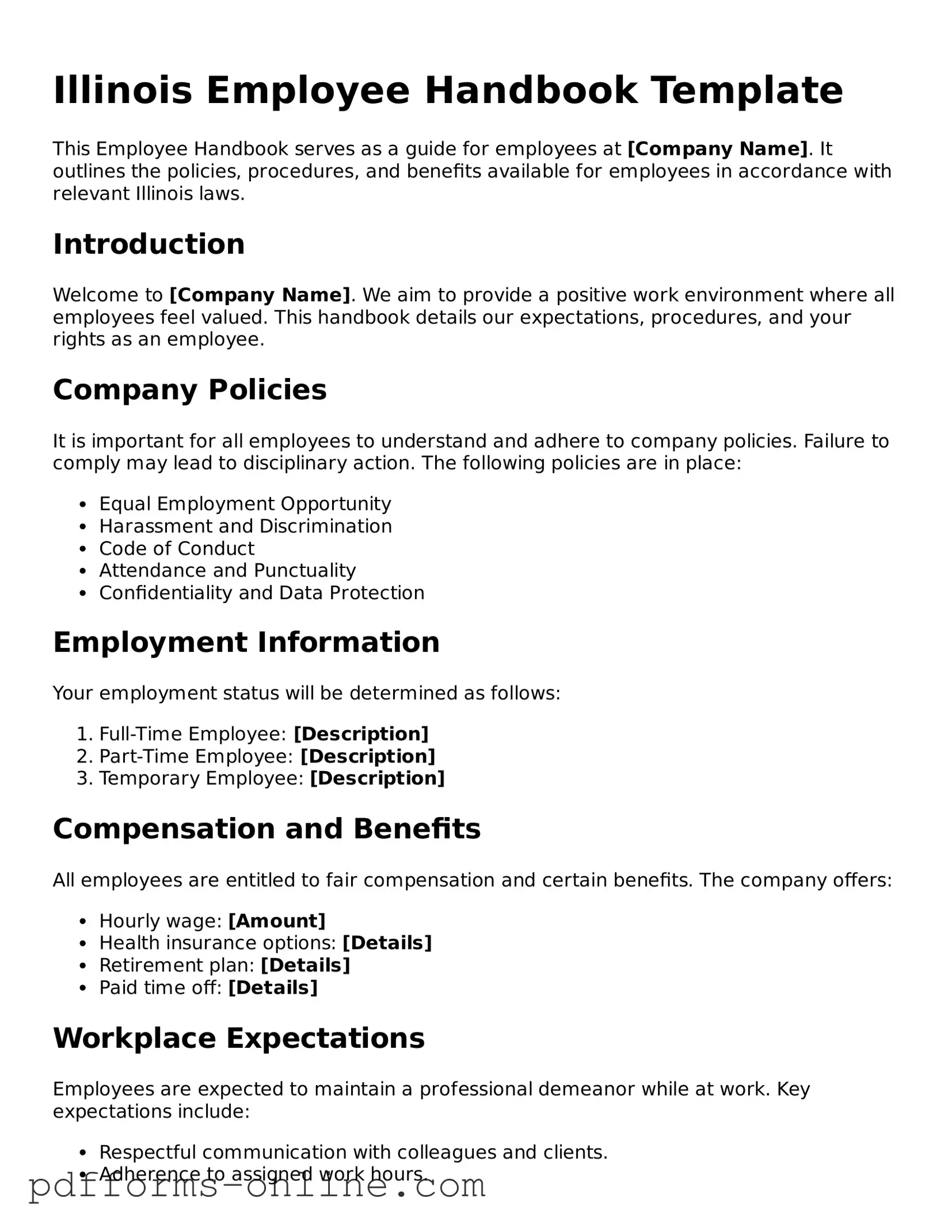 Valid Illinois Employee Handbook Template