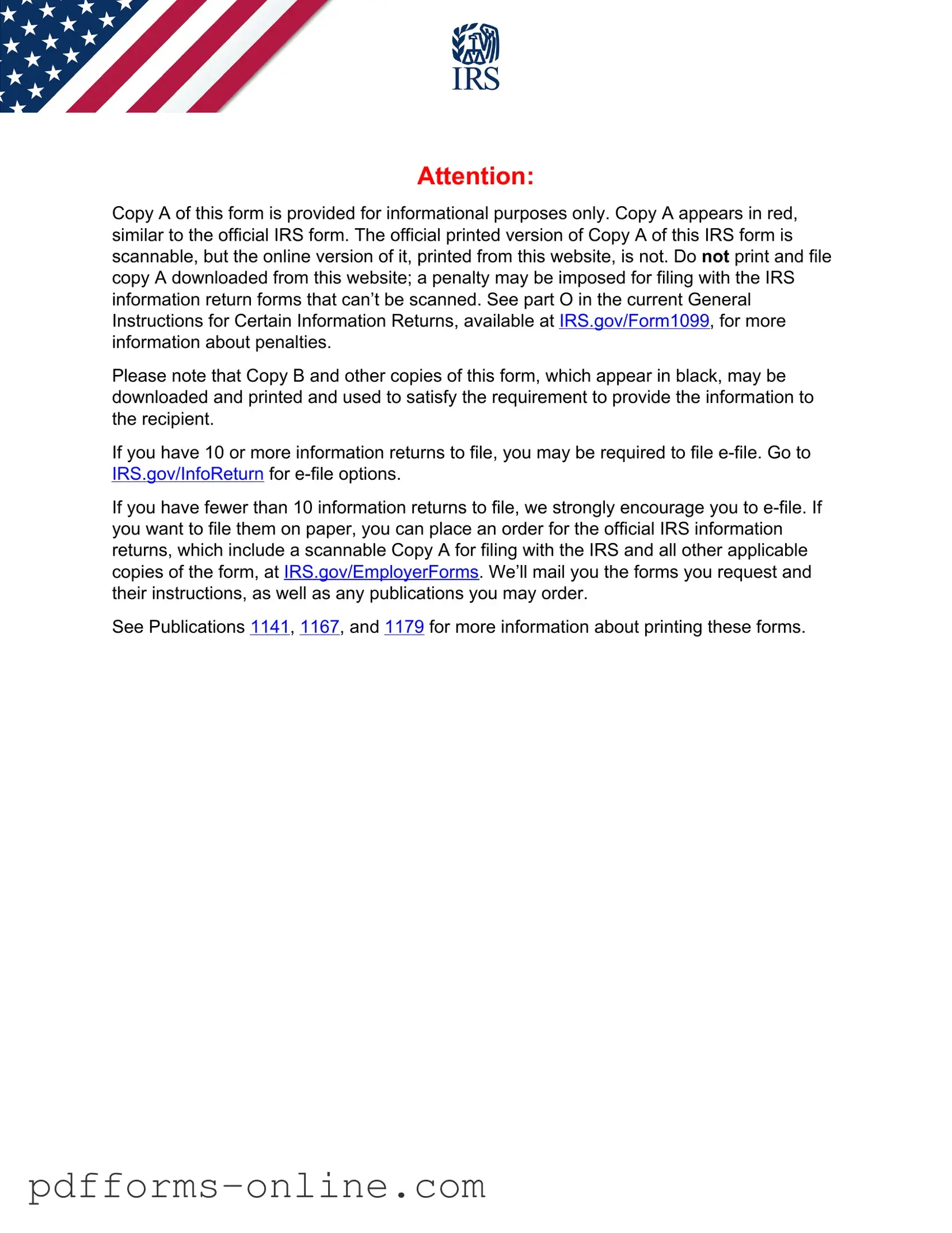 Blank IRS 1099-MISC Template