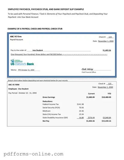 Blank Payroll Check Template