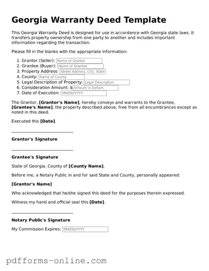 Valid Georgia Deed Template