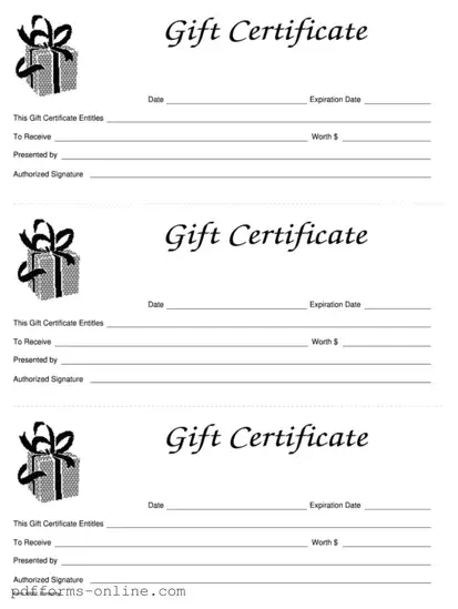 Blank Gift Certificate Template