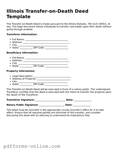 Valid Illinois Transfer-on-Death Deed Template