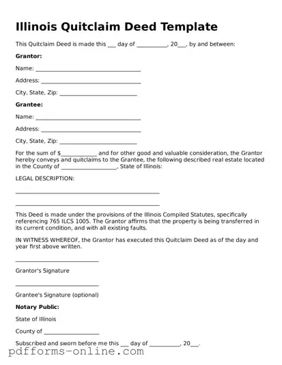 Valid Illinois Quitclaim Deed Template