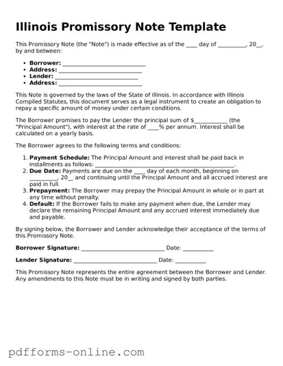 Valid Illinois Promissory Note Template