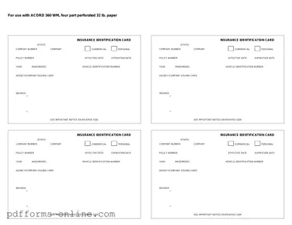 Blank Acord 50 WM Template