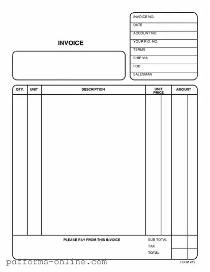 Blank Free And Invoice Pdf Template