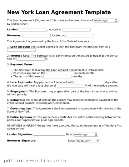 Valid New York Loan Agreement Template