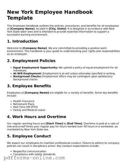 Valid New York Employee Handbook Template