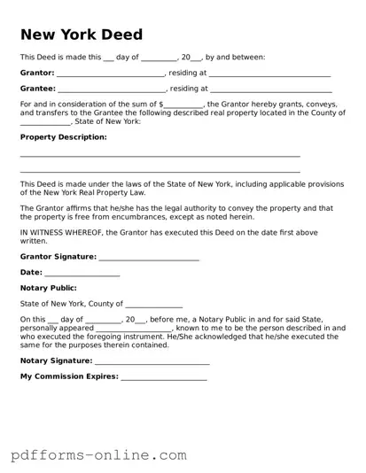 Valid New York Deed Template