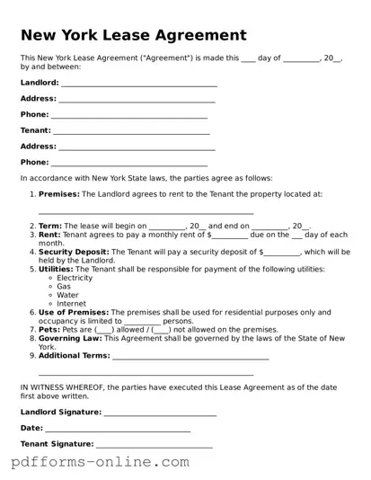 Valid New York Lease Agreement Template
