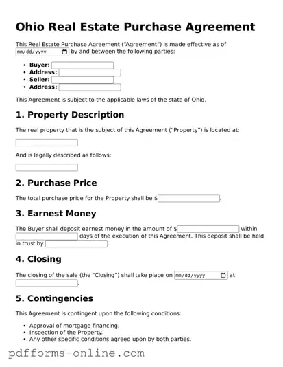 Valid Ohio Real Estate Purchase Agreement Template