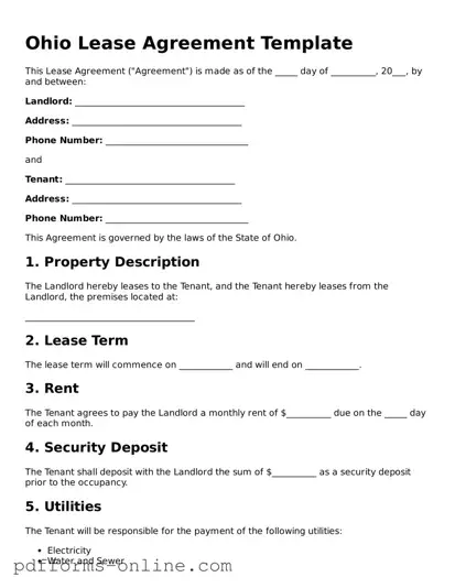 Valid Ohio Lease Agreement Template