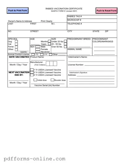 Blank Rabies Certificate Template